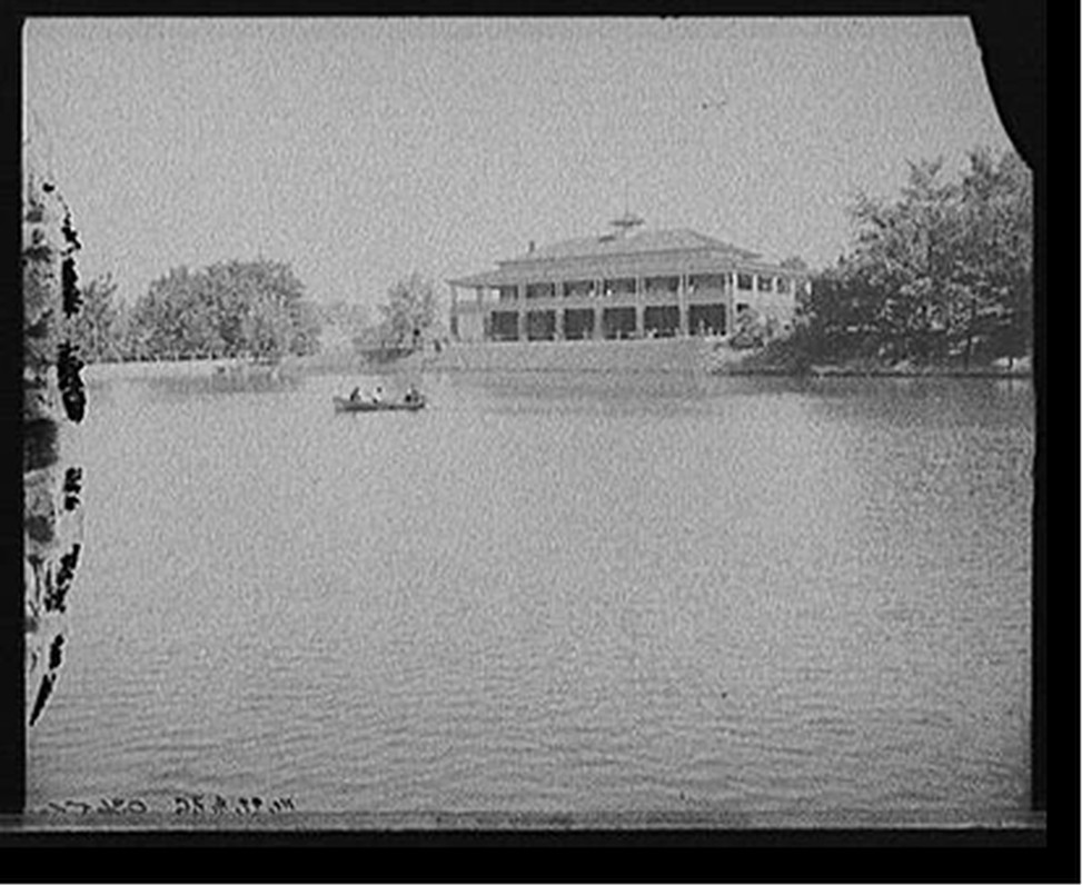 [Pavilion & lake, Brookside Park, Cleveland, Ohio], [between 1900 and 1910] — historic photograph