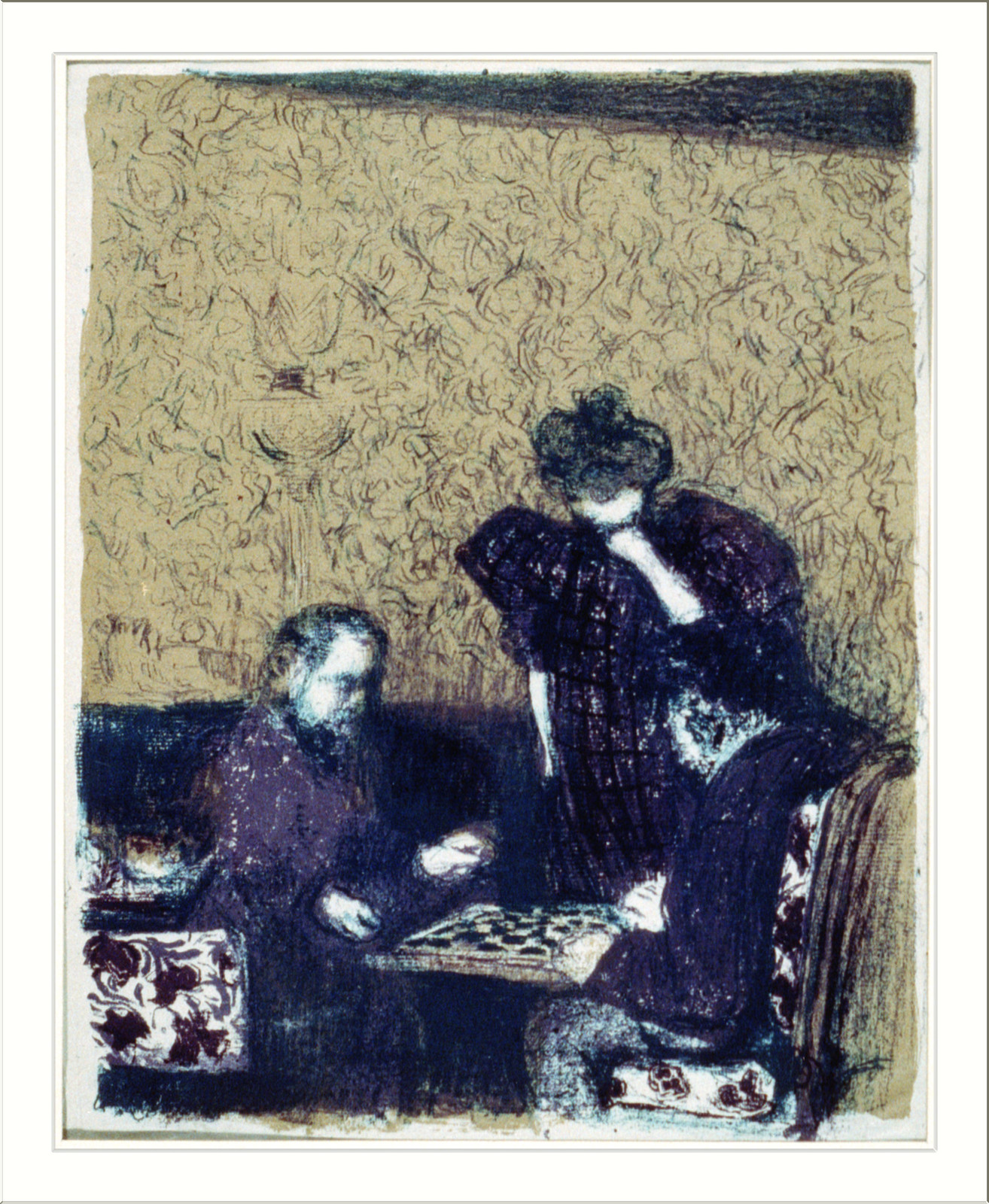 La partie de dames, [no date recorded on caption card] — antique lithograph