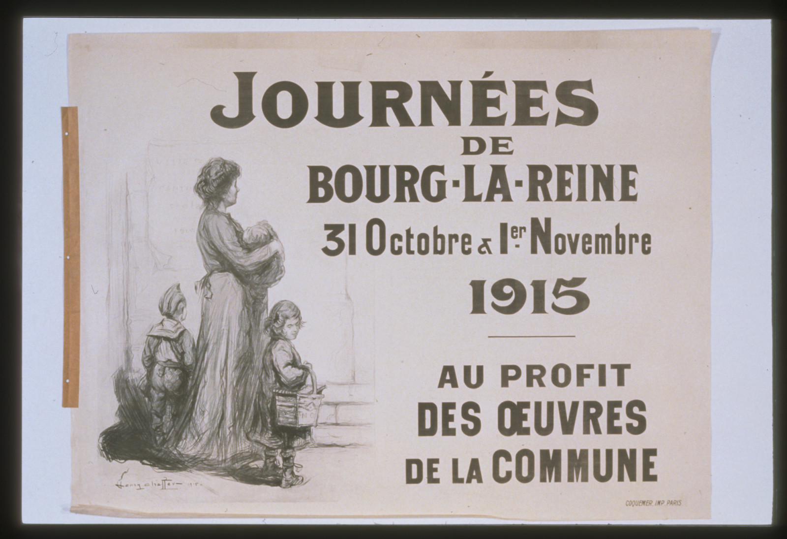 Journeacutees de Bourg-la-Reine . . . 1915 - au profit des oeuvres de la commune, 1915 — vintage poster