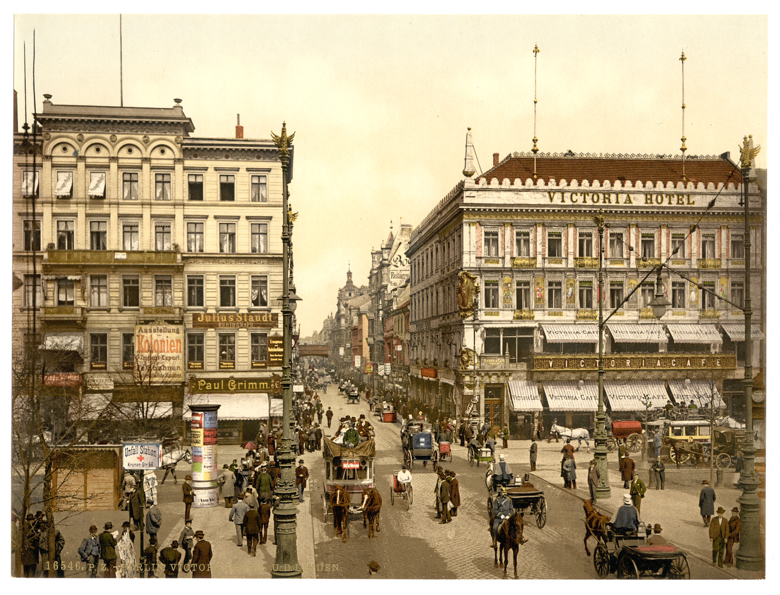 Victoria Hotel Unter den Linden Berlin Germany, [between ca. 1890 and ca. 1900]. — historic print