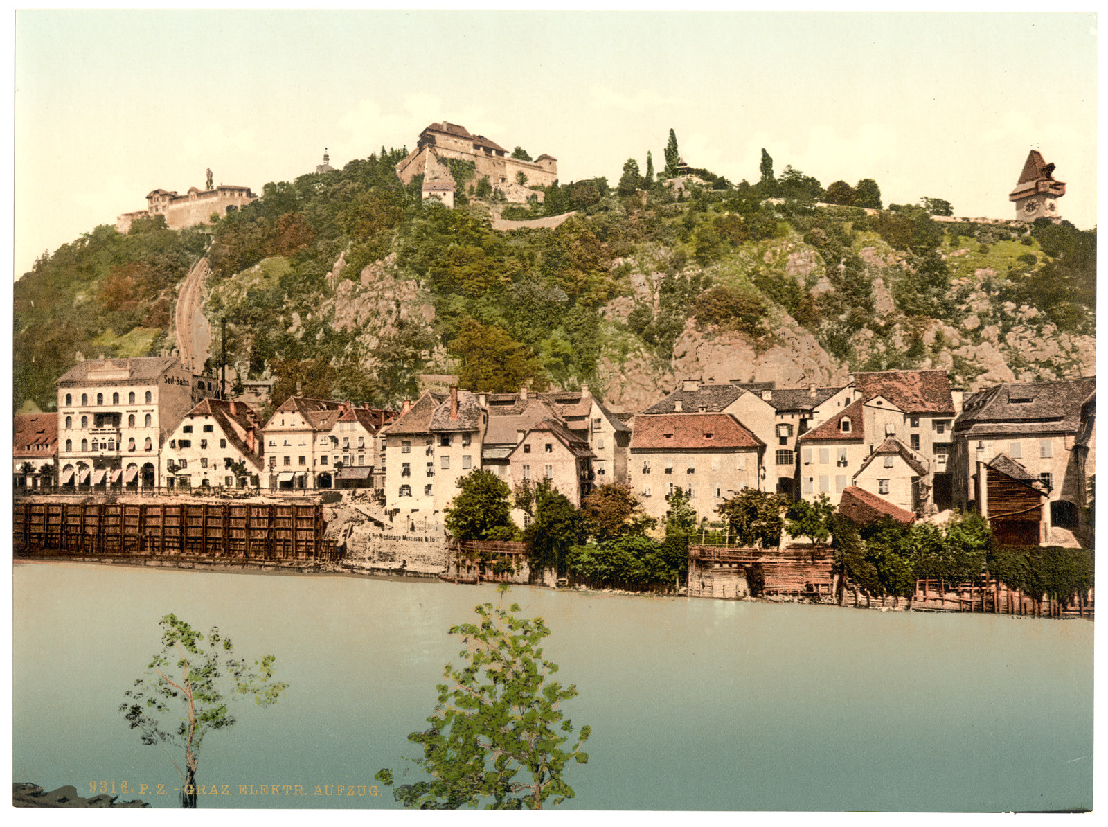 Graz electrical elevator Styria Austro-Hungary, [between ca. 1890 and ca. 1900]. — historic print