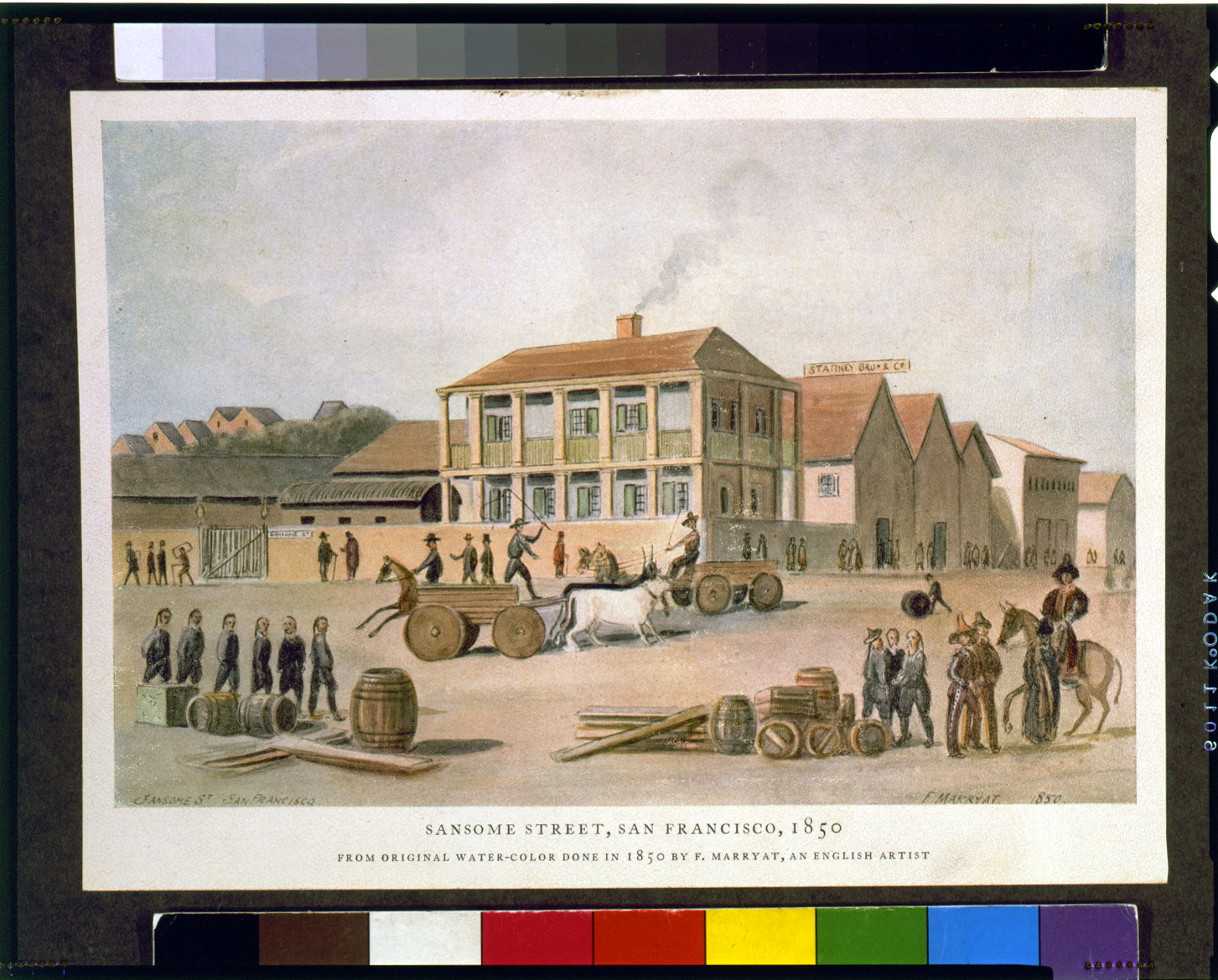 Sansome Street, San Francisco, 1850, [between 1890 and 1940] — historic print
