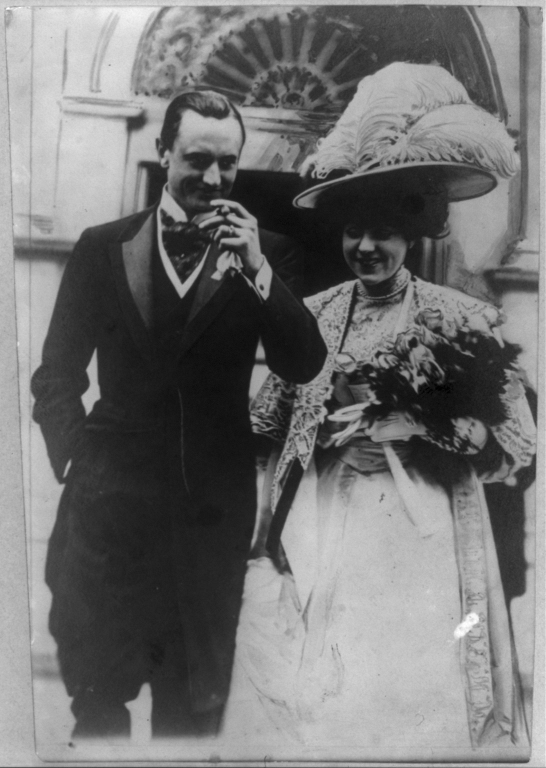 Vanderbilt-Szechenyi wedding, NYC, Jan. 27, 1908: Dorothy Witney [and H.P. Whitney] at wedding, c1908. — historic photograph