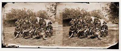 Falmouth Virginia. Lord William Abinger and group of officers at headquarters Army