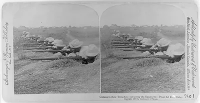 Cubans in their trenches - awaiting the Spaniards - Pinar del Rio, Cuba