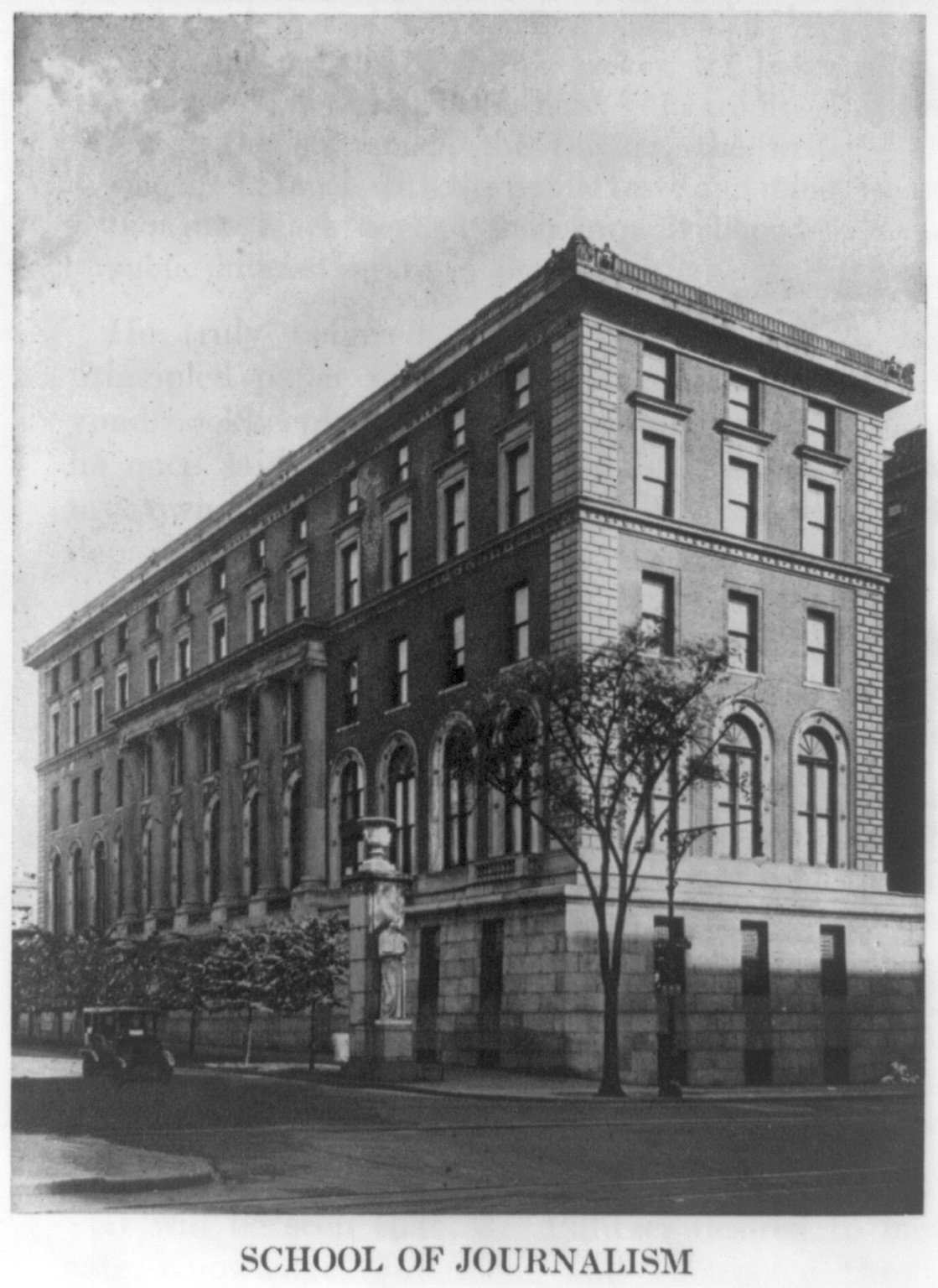 [Pulitzer] school of journalism [Columbia University, New York] — historic print
