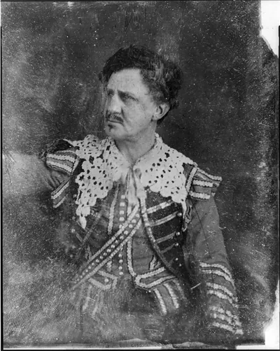 [Junius Booth, half-length portrait, three-quarters to the left, in theatrical costume]