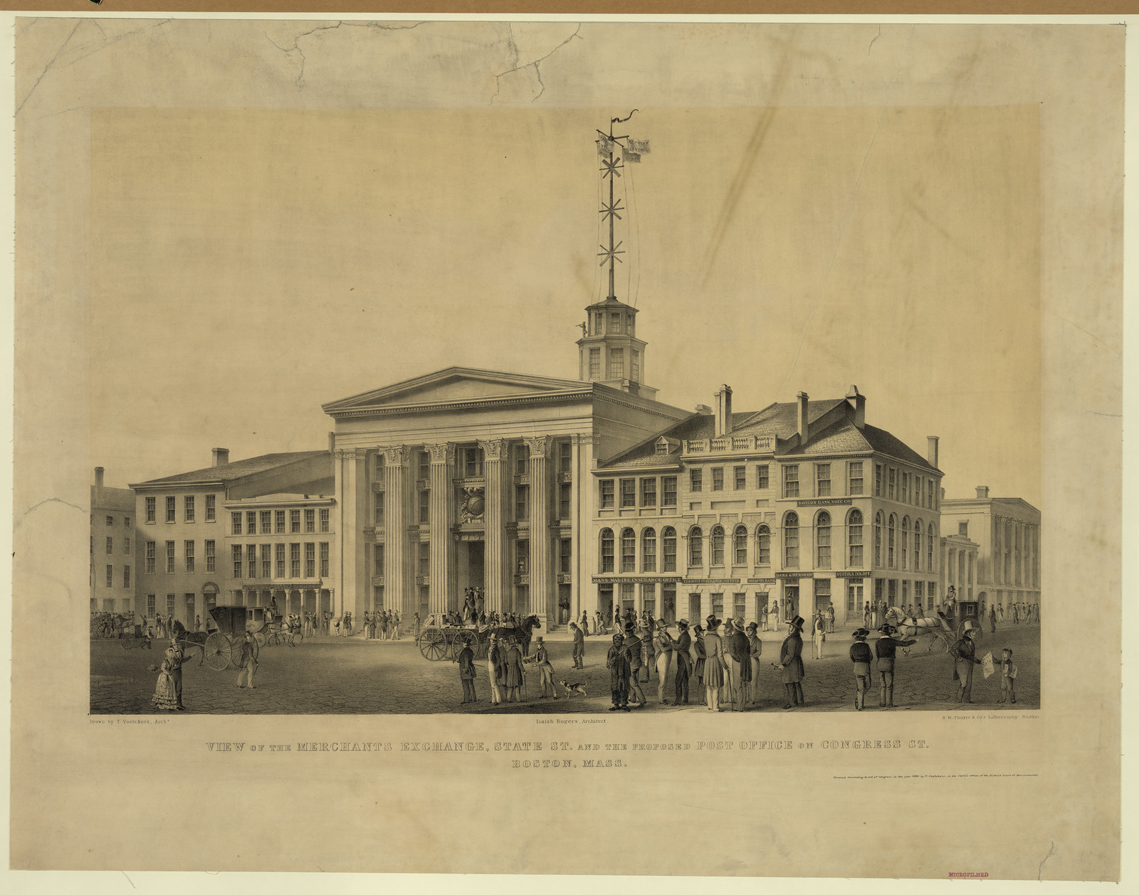 View of the merchants exchange. Boston, Mass — historic image