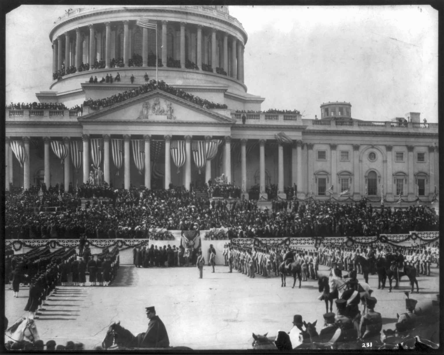 President Roosevelt taking the oath of office, Mar. 4 1905, c1905. — historic photograph