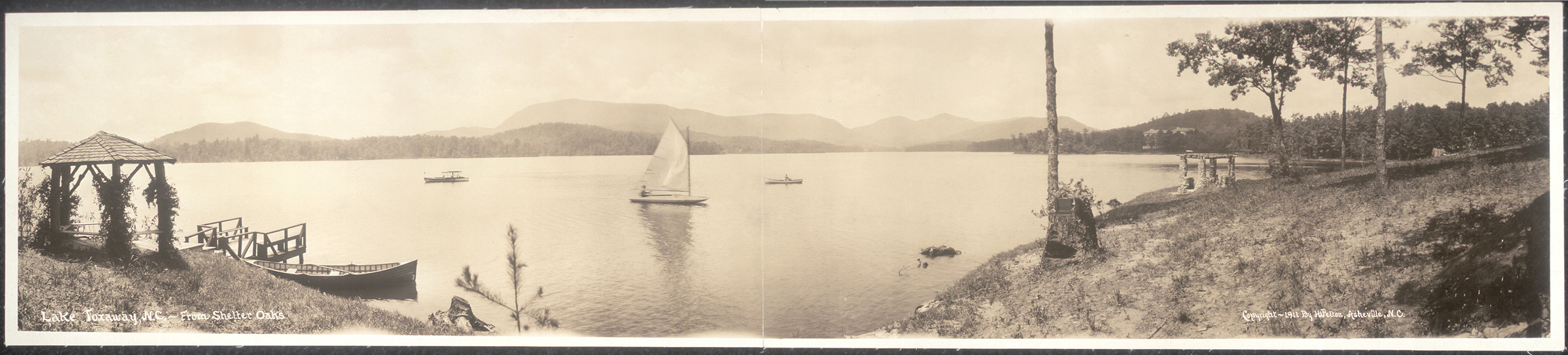 Lake Toxaway from Shelter Oaks, North Carolina, 1911, 1911 — historic image