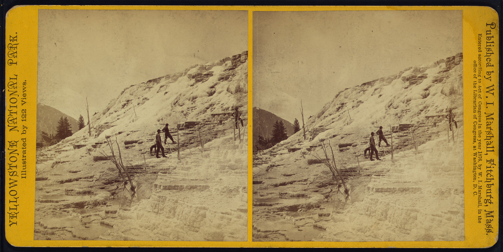 Mammoth Hot Springs Series. General View of Upper Basins, 1876 — historic photograph