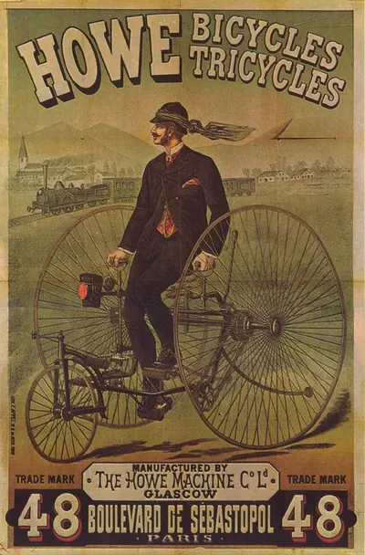 Howe Bicycles Tricycles poster, Glasgow Howe Machine Co. Ltd