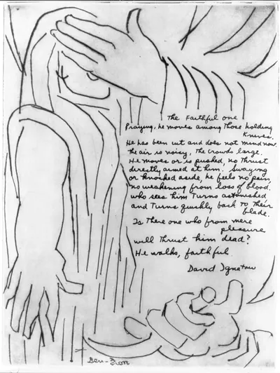 [Illustration for poem The Faithful One" by David Ignatow]"