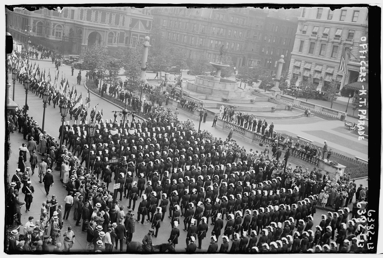 Officers Massed colors--K.T. Parade, n/a — historic photograph