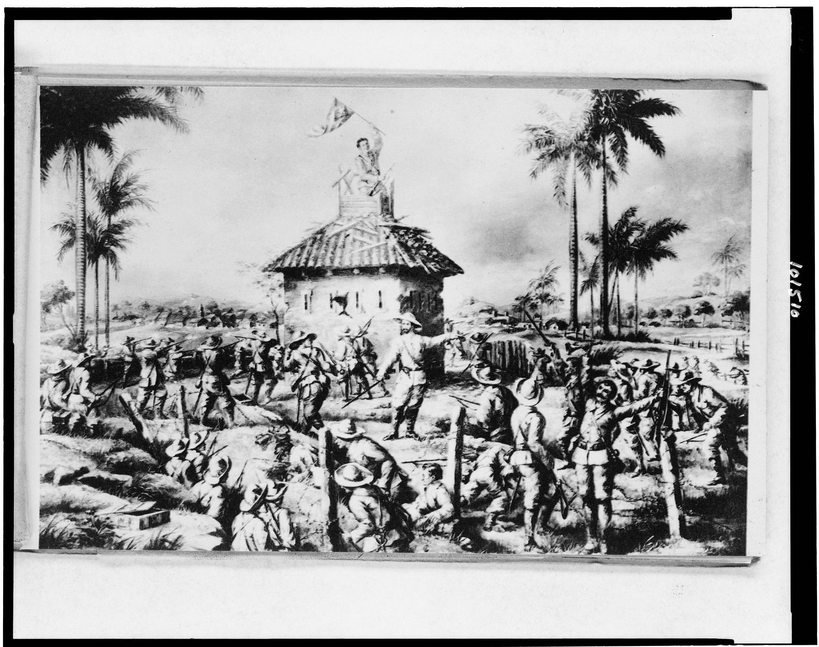 Guerra de Independencia de Cuba. La toma de Guáimaro, 17-28 octubre 1896, [ca. 1910] — vintage postcard