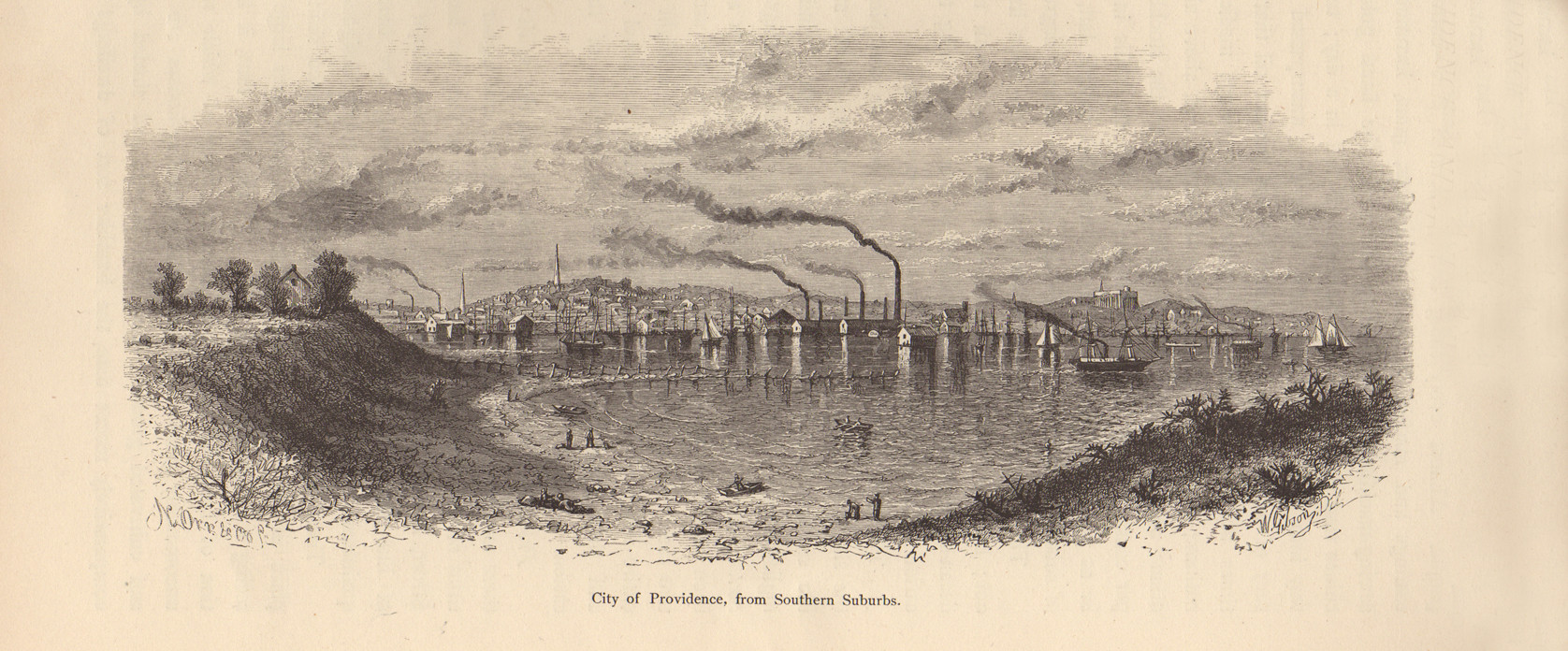 City of Providence, Rhode Island — antique map