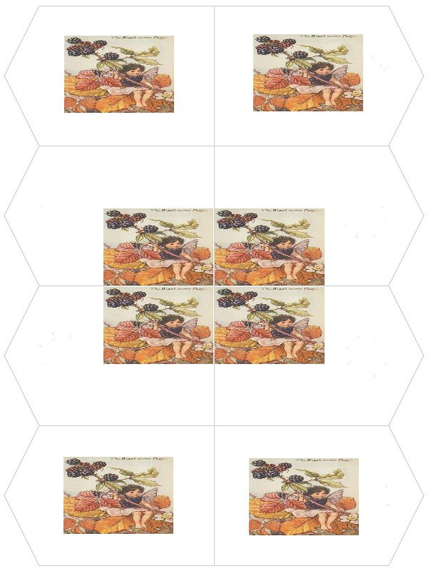 The Blackberry Fairy printed gift tag sheet — historic print