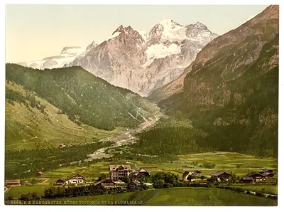 Kandersteg Hotel Victoria and Blumlisalp Bernese Oberland Switzerland