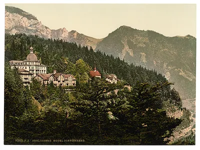 Seelisberg and Hotel Sonnenberg Lake Lucerne Switzerland