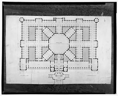 [Library of Congress (National Library") Washington D.C. Plan