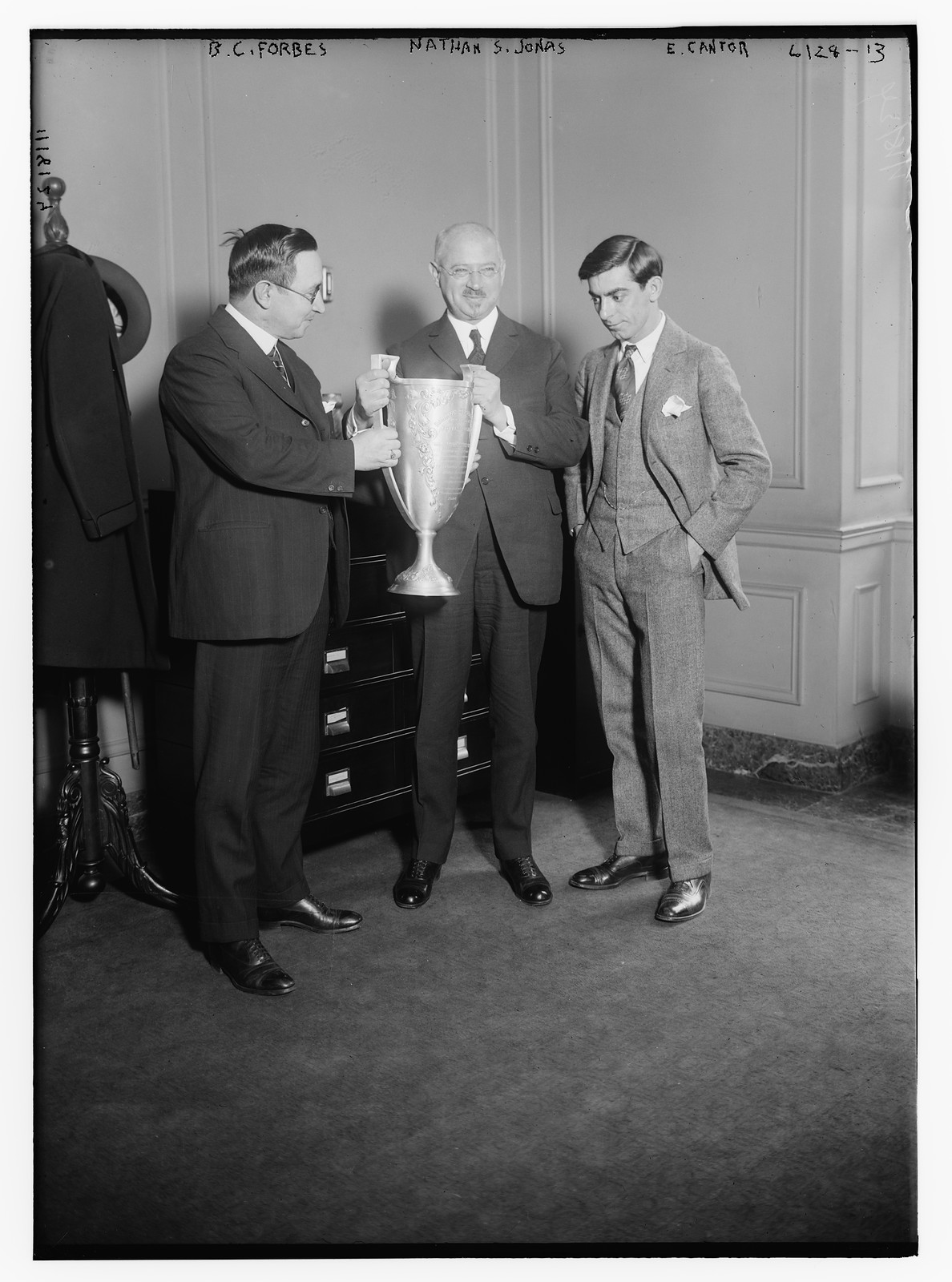 B.C. Forbes, Nathan S. Jonas, E. Cantor, n/a — historic photograph