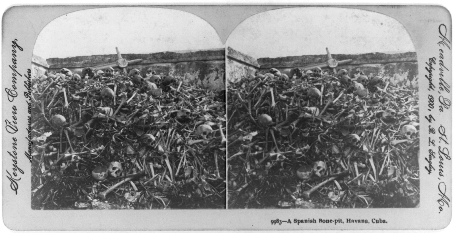 A Spanish bone-pit, Havana, Cuba, c1900. — historic photograph