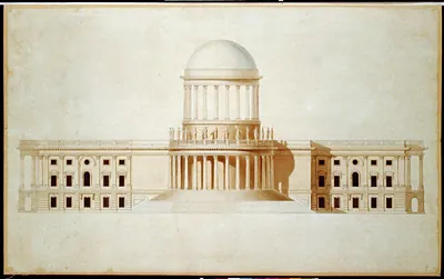 [United States Capitol, Washington, D.C. West elevation High Dome"]"