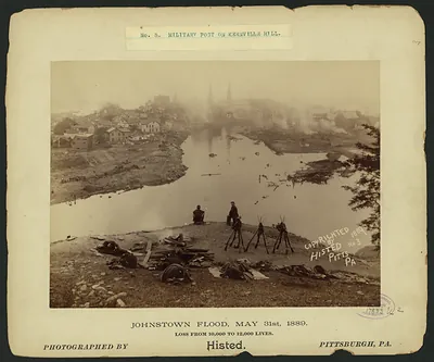 Military post on Kernville Hill, Johnstown Flood, May 31st, 1889