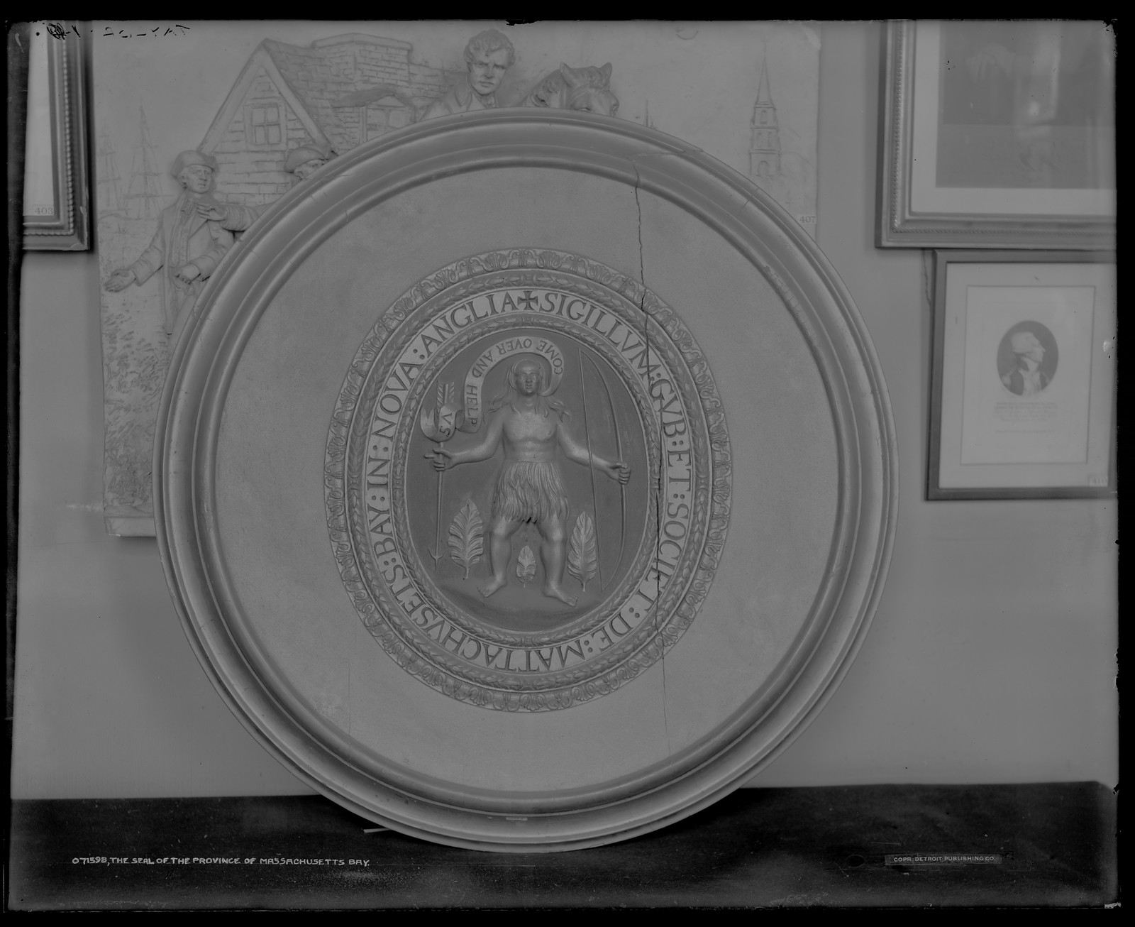 The Seal of the province of Massachusetts Bay, c[between 1900 and 1910] — historic photograph