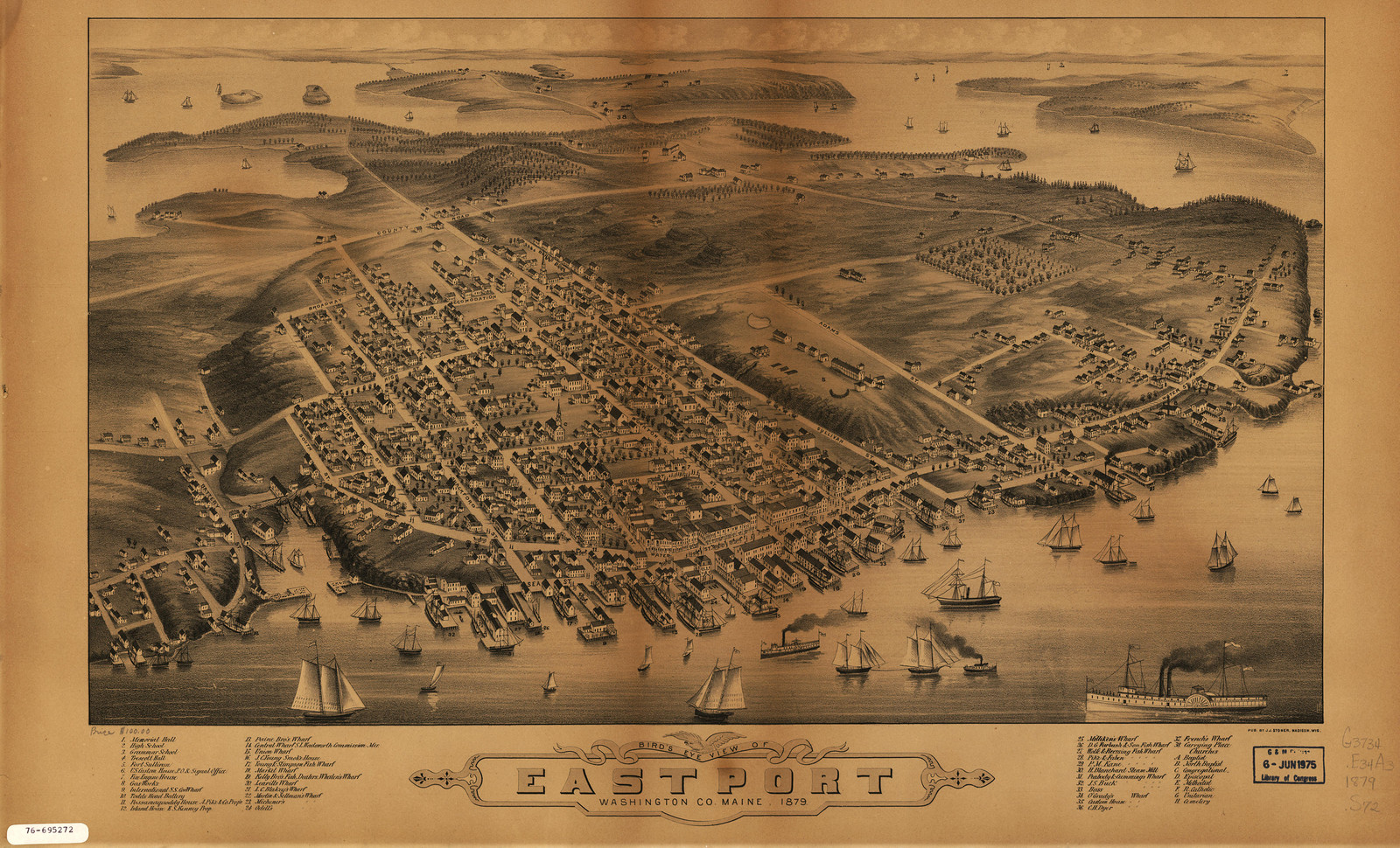 Eastport, Maine, 1879, 1879 — antique map