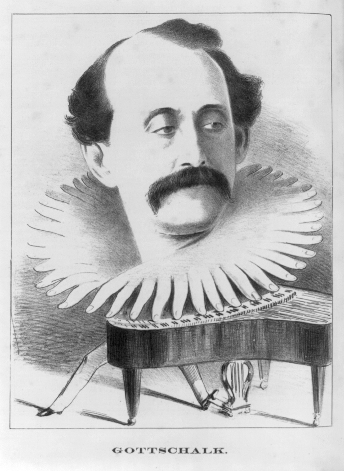 Gottschalk, 1869 — antique lithograph