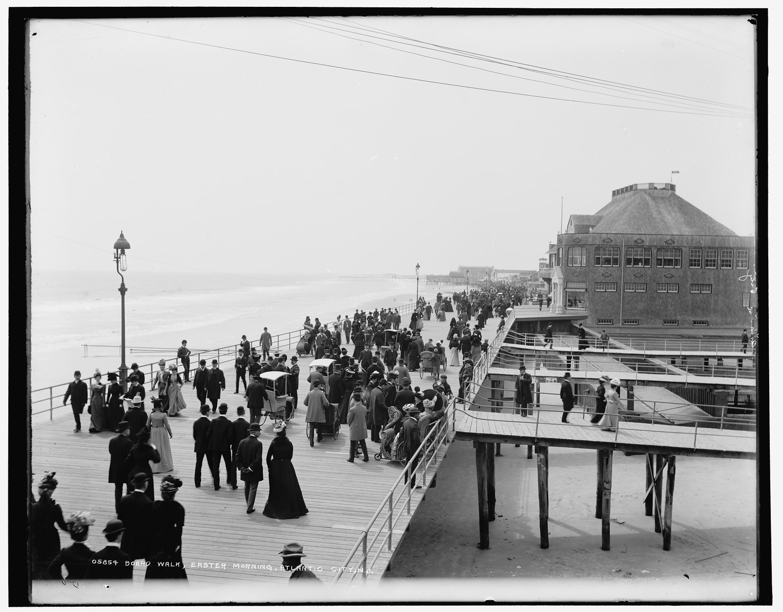 Board walk, Easter morning, Atlantic City, N.J., c1900. — historic photograph