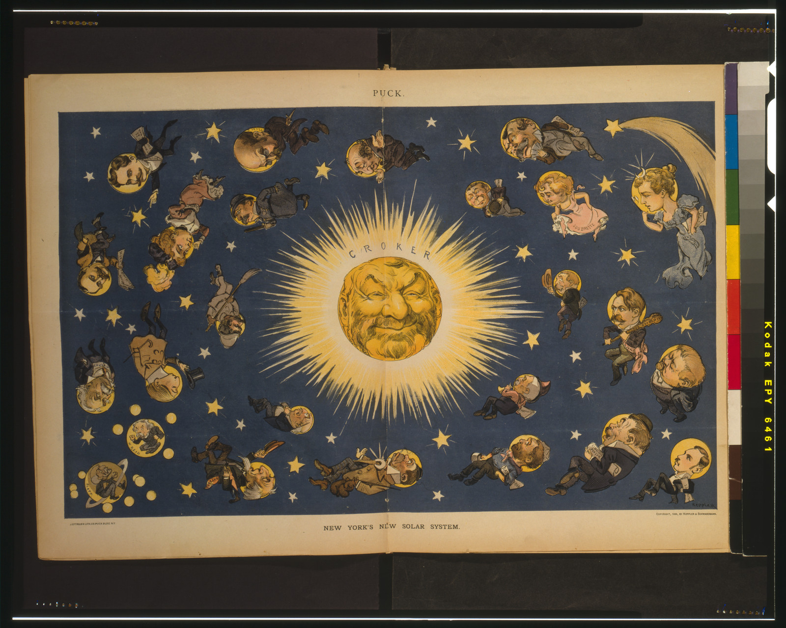 New York's new solar system / J. Ottmann Lith. Co., N.Y. ; Keppler., 1898 Mar. 30. — antique lithograph