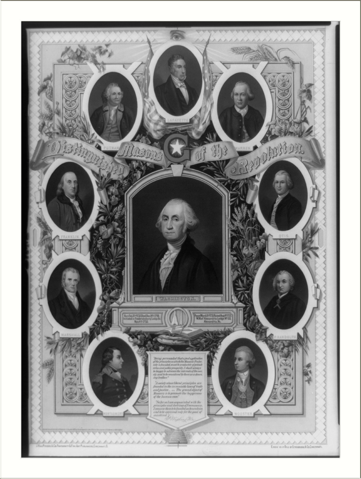 Distinguished masons of the revolution, [no date recorded on shelflist card] — historic print