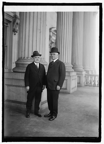 Senator-elect Chas. S. Dineen & Sen. Wm. B. McKinley of Ill. at Capitol, [Washington, D.