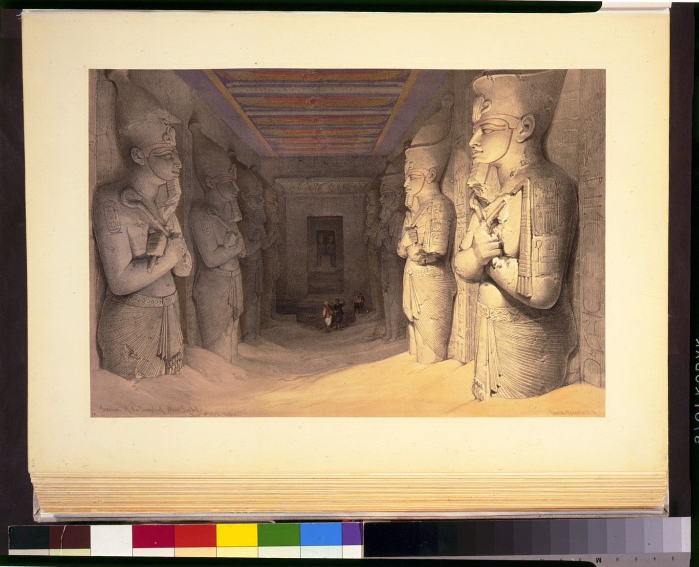 Interior of the Temple of Aboo-Simbel Novr 9th 1838 Nubia / David Roberts, R.A., [published between 1846 and 1849] — antique lithograph