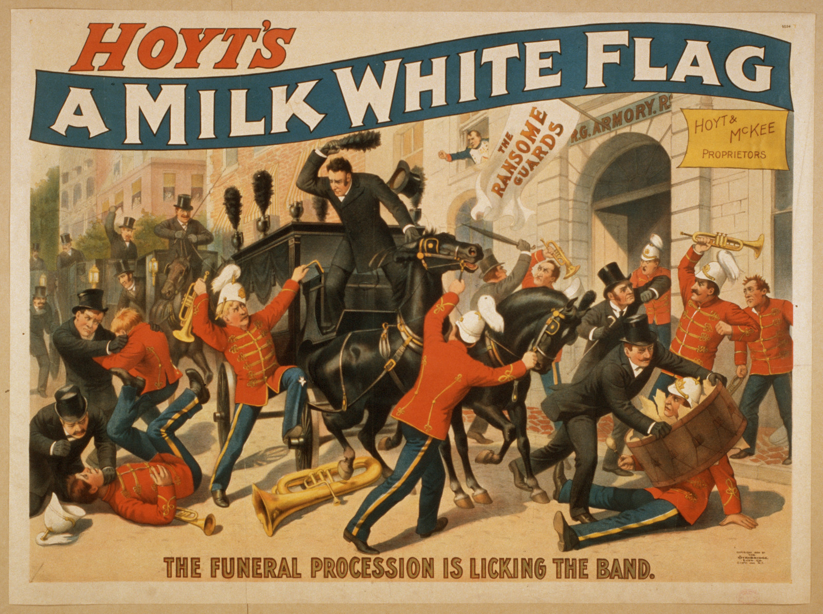 Hoyts A milk white flag, 1894 — vintage poster
