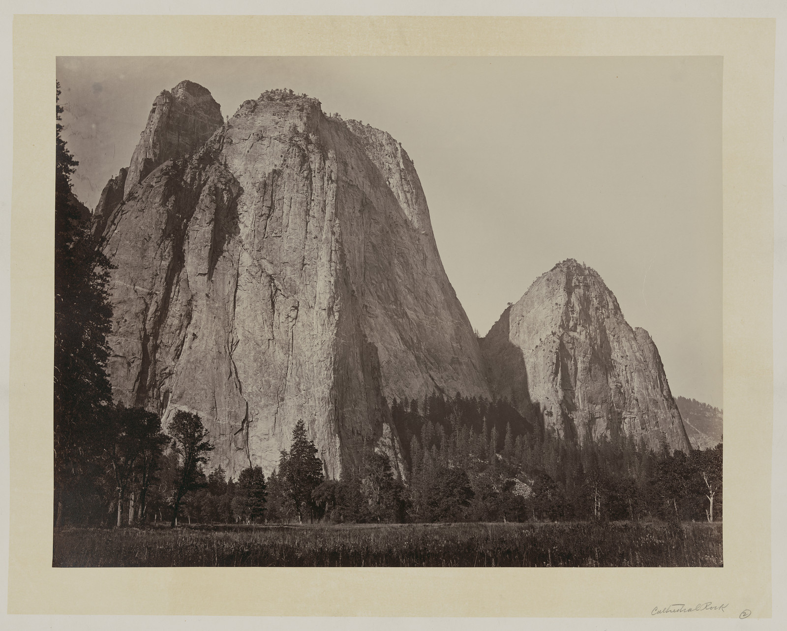 [Cathedral Rock, Yosemite Valley, Calif.], [ca. 1865] — historic photograph