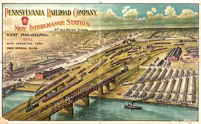 Pennsylvania Railroad Company New Interchange Station, West Philadelphia 1902