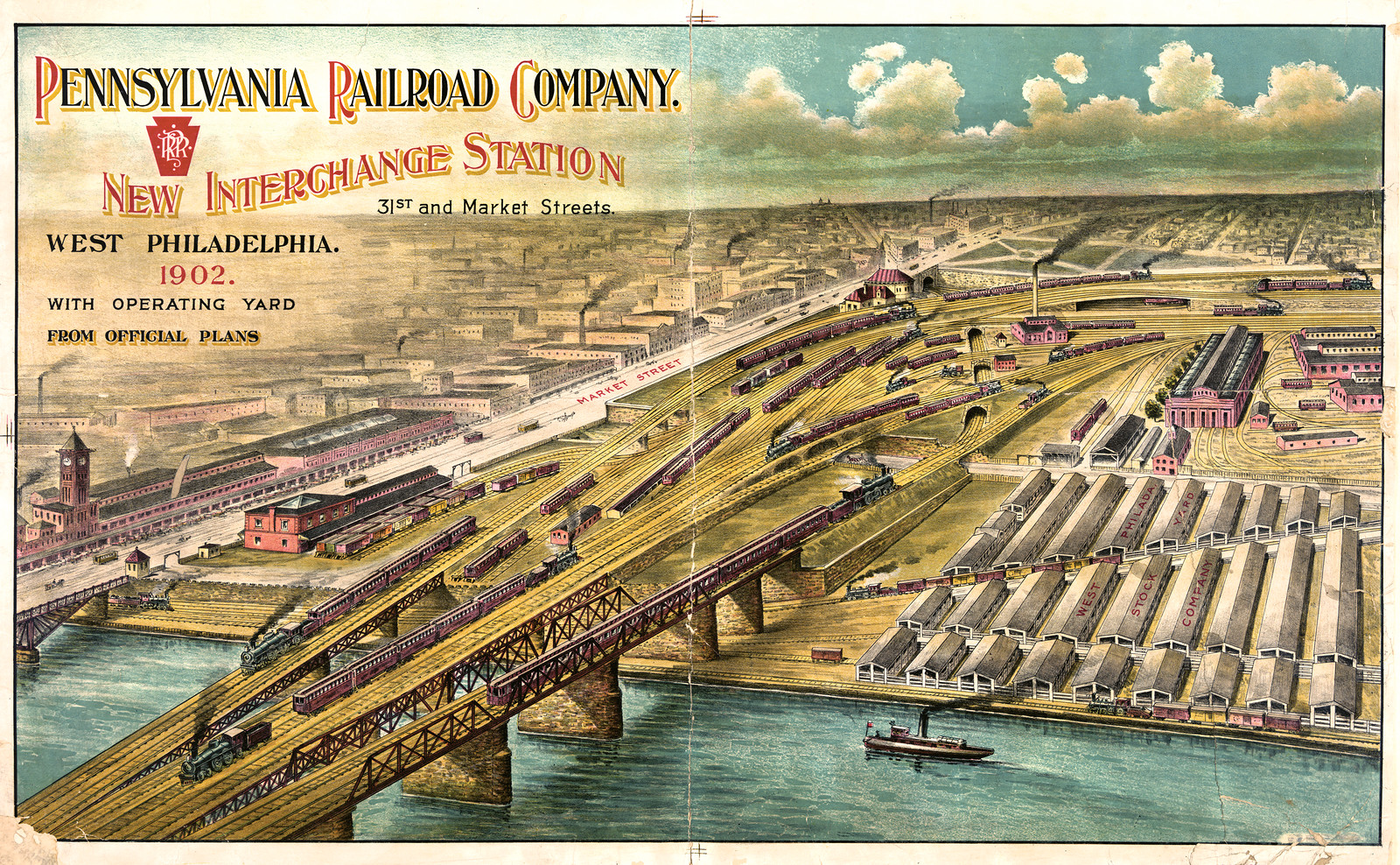 Pennsylvania Railroad Company New Interchange Station, West Philadelphia 1902 — historic image