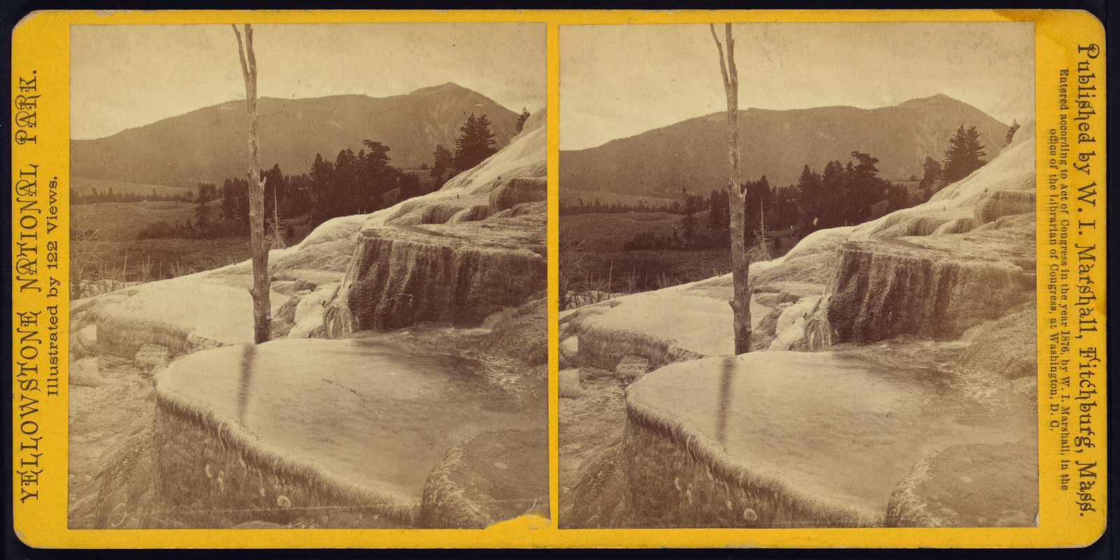 Mammoth Hot Springs Series. General View of Upper Basins, 1876 — historic photograph