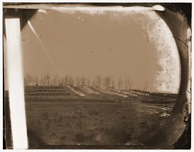 Brandy Station Virginia. View of the camp of the 50th New York Engineers from the n