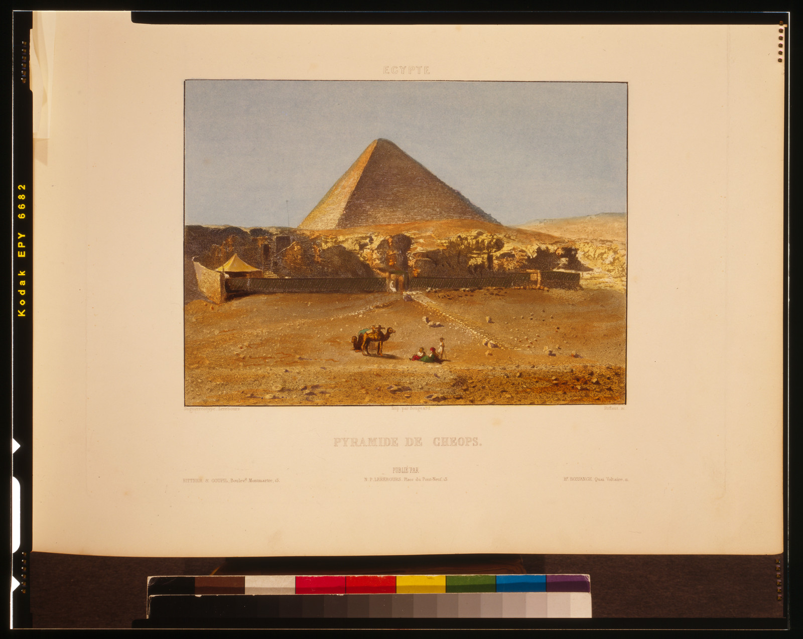 Pyramide de Cheops / daguérreotype, Lerebours ; imp. par Bougeard ; Riffaut, sc., 1842 — historic print
