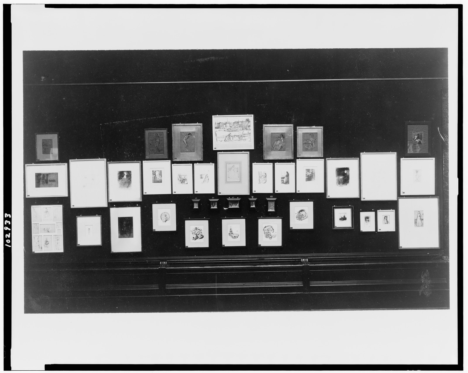 [Whistler work displayed in the North Room of the New Gallery during the London Memorial Exhibition], [1905] — historic photograph