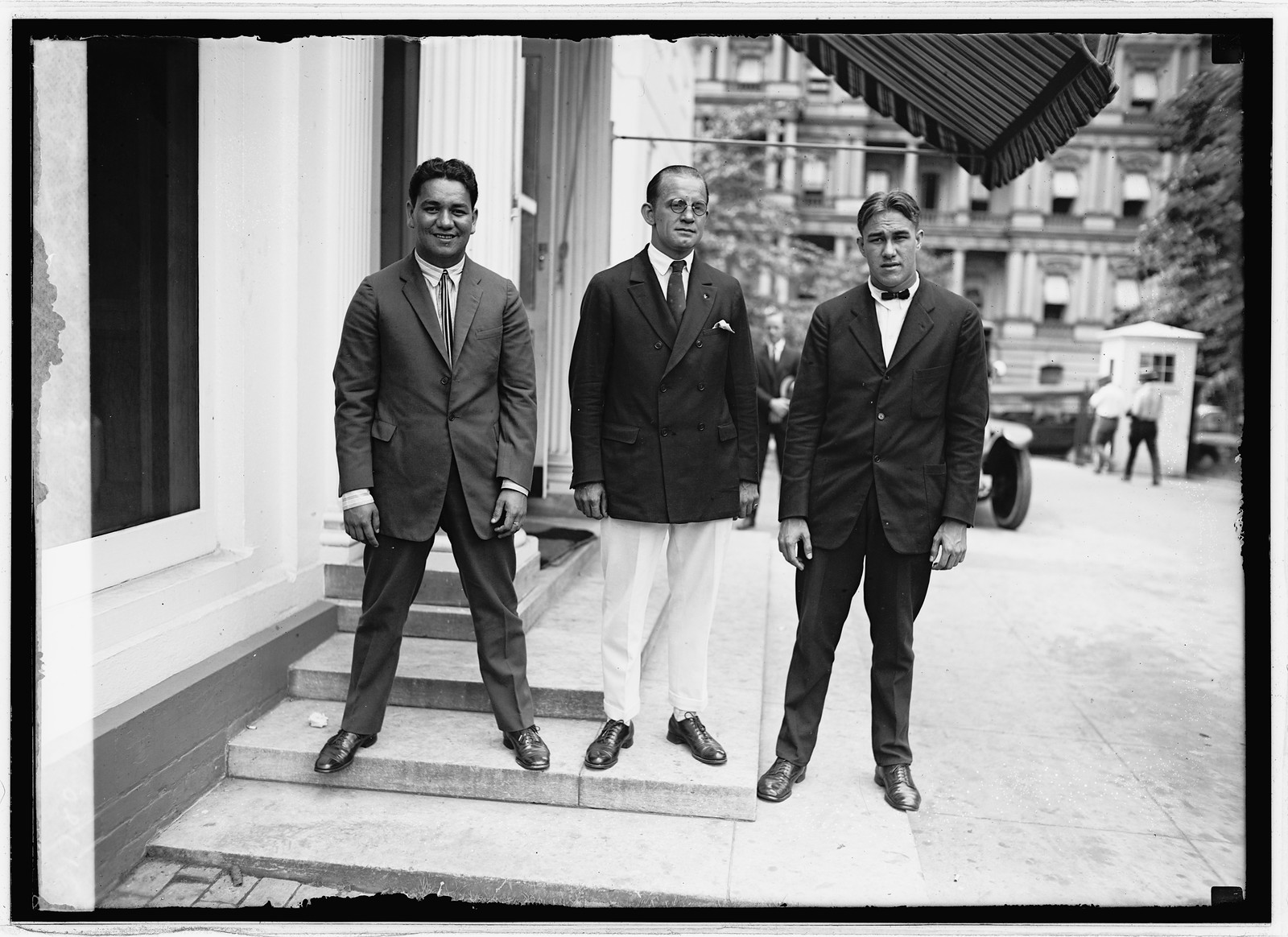 Warren Kealoha, Hawaiian swimmer at White House, [Washington, D.C., 8/7/24], [1924 August 7] — historic photograph