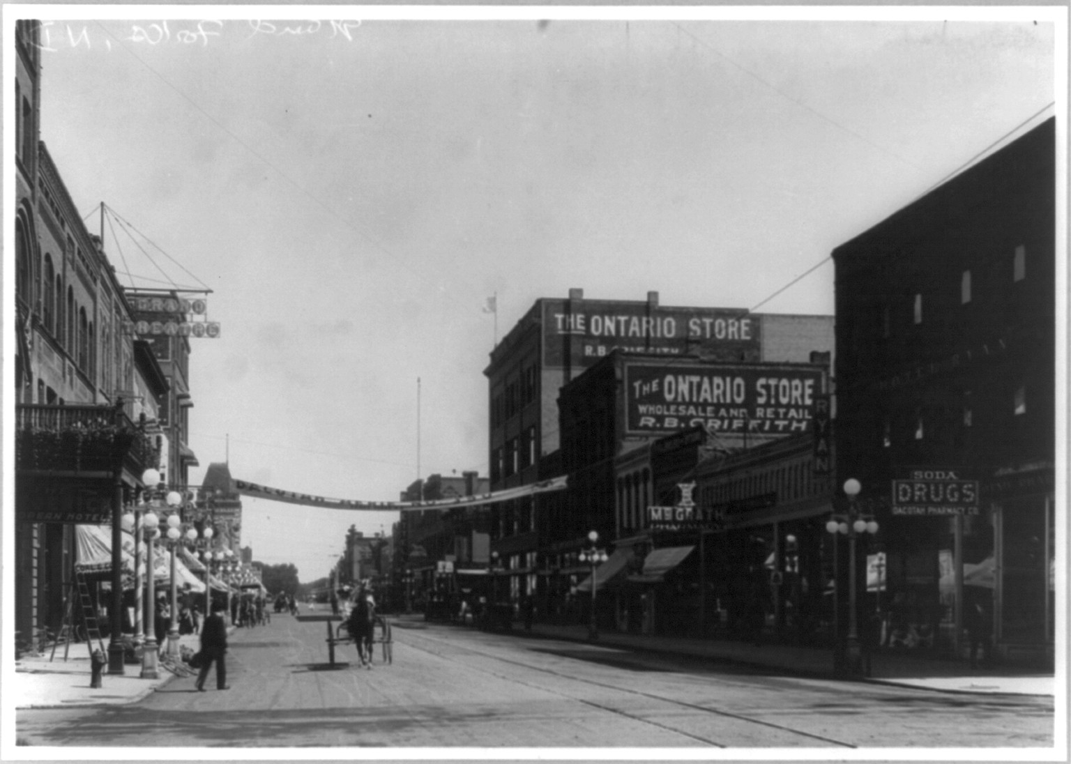 Business section, Grand Forks, N.D., [no date recorded on caption card] — historic photograph