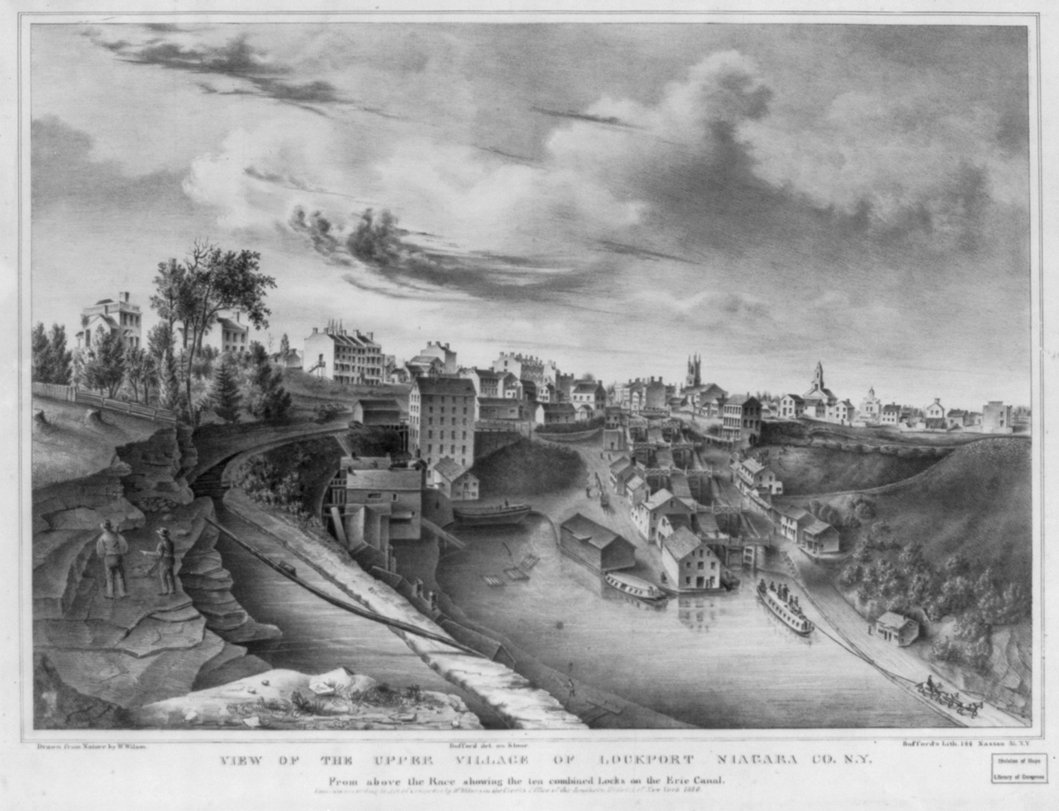 View of the upper village of Lockport Niagara Co. N.Y., [no date recorded on shelflist card] — historic print