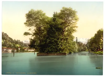 Thun Lake of Aare-Insel Bernese Oberland Switzerland