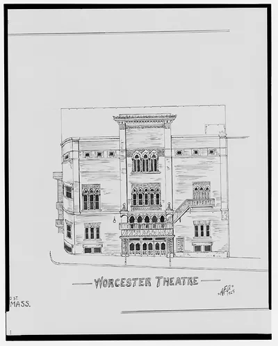 [Worcester Theatre, Exchange St. opposite Waldo St., and Franklin Square Theatre, Worcester, Massachusetts] / AFD 1925.