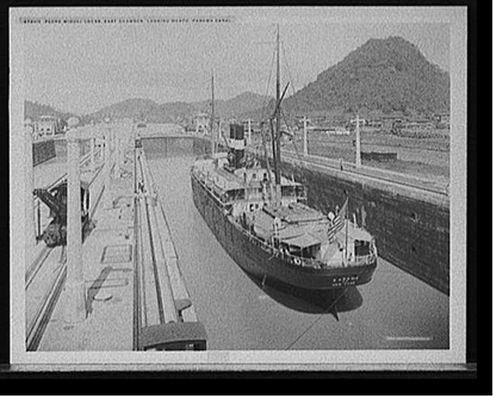 Pedro Miguel Locks, east chamber, looking north, Panama Canal, c[between 1910 and 1920] — historic photograph